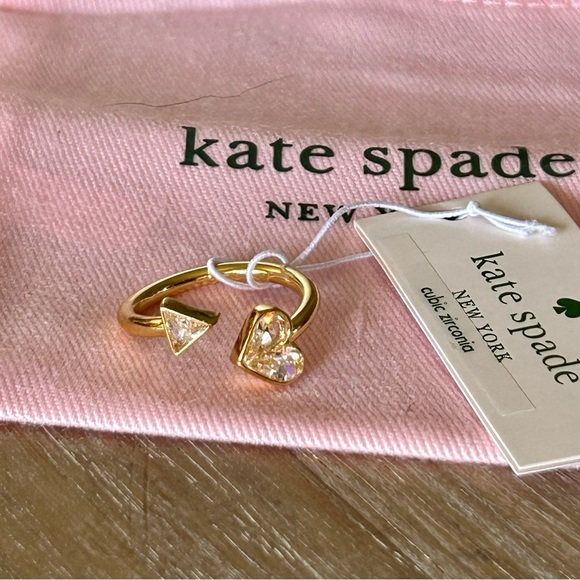 Kate Spade Rock Solid Stone Heart Ring NEW - Picture 5 of 11